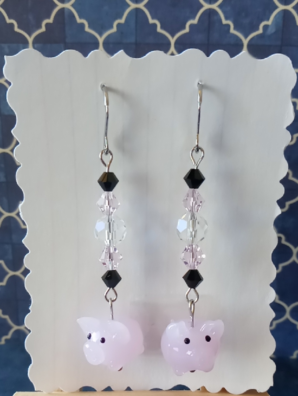 Pink Pig Earrings